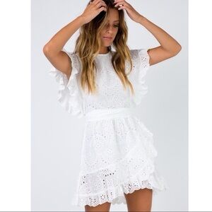 Princess Polly Eyelet Ruffle Dress